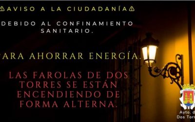 AVISO: ENCENDIDO ALTERNO DE FAROLAS